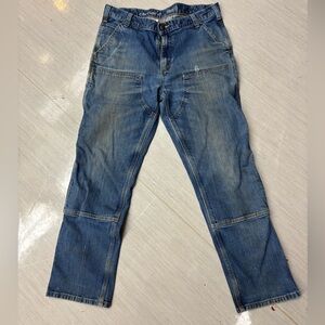 Men's Carhartt distressed double knee Jeans workwear 36x30